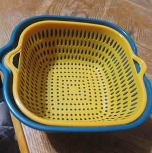 Yellow and Green Strainer